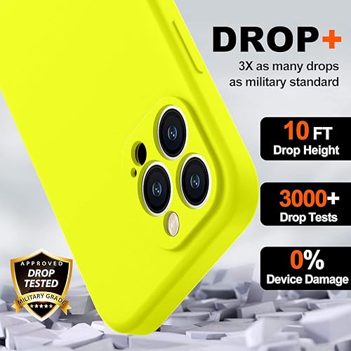 Miniatura 791 de BossKiss Funda compatible con iPhone 14 Pro, silicona mejorada [protección de cámara] [2 protectores de pantalla 9H], forro interior de microfibra