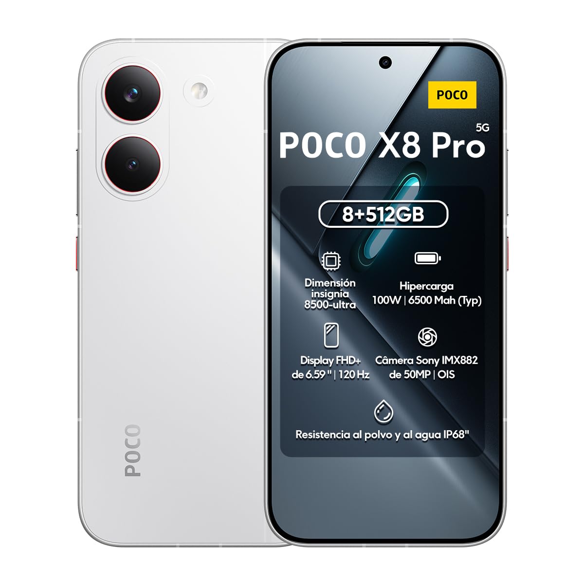 Smartphone Xiaomi Poco X8 Pro 512GB / 8GB Ram (Branco) | Amazon.com.br