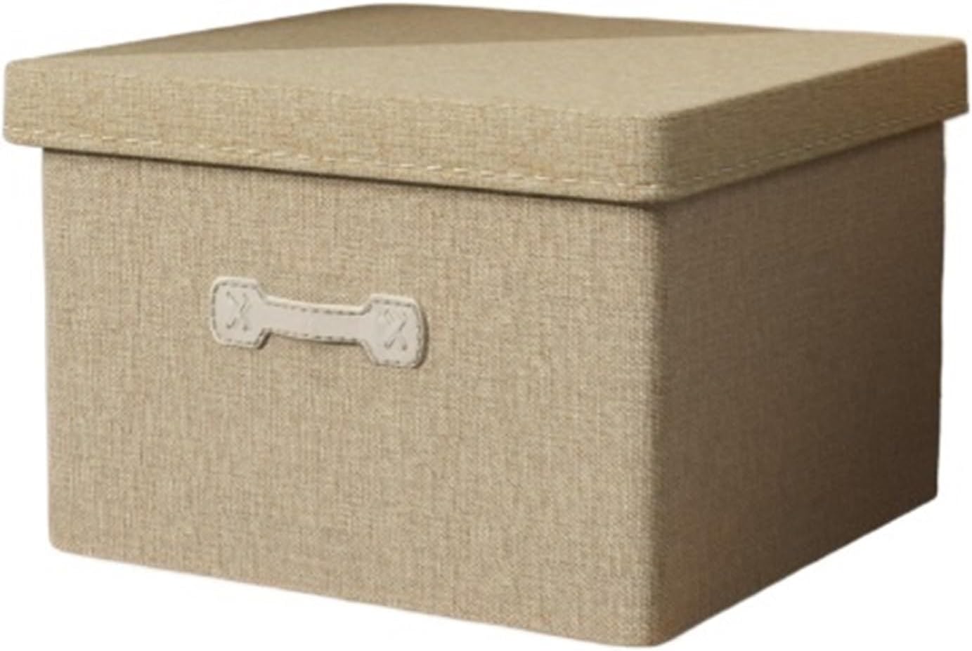 Storage Bins Storage Box with Handle for Storing Blankets Pillows Quilts Moving Wardrobe Storage Box Storage Container(Beige,40 * 30 * 25cm)