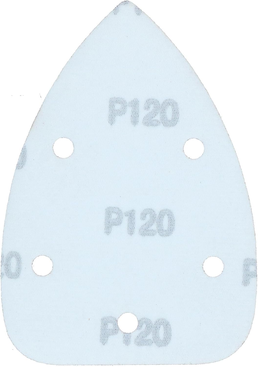 Hook And Loop Detail Sanding Pads Discs 140mm Triangular 120 Grit Fine 5pc