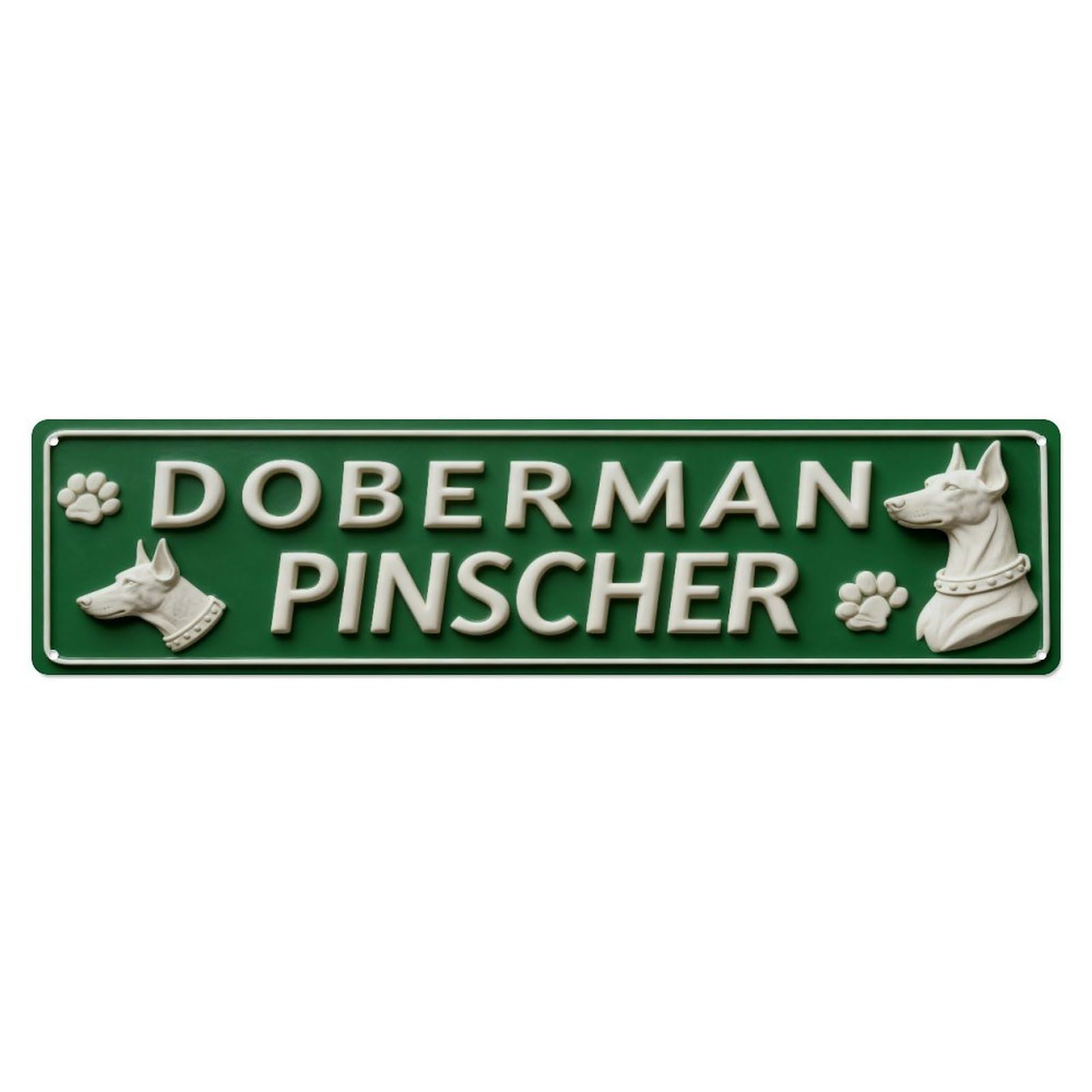Doberman Pinscher Sign Pattern Metal Tin Sign Plaque