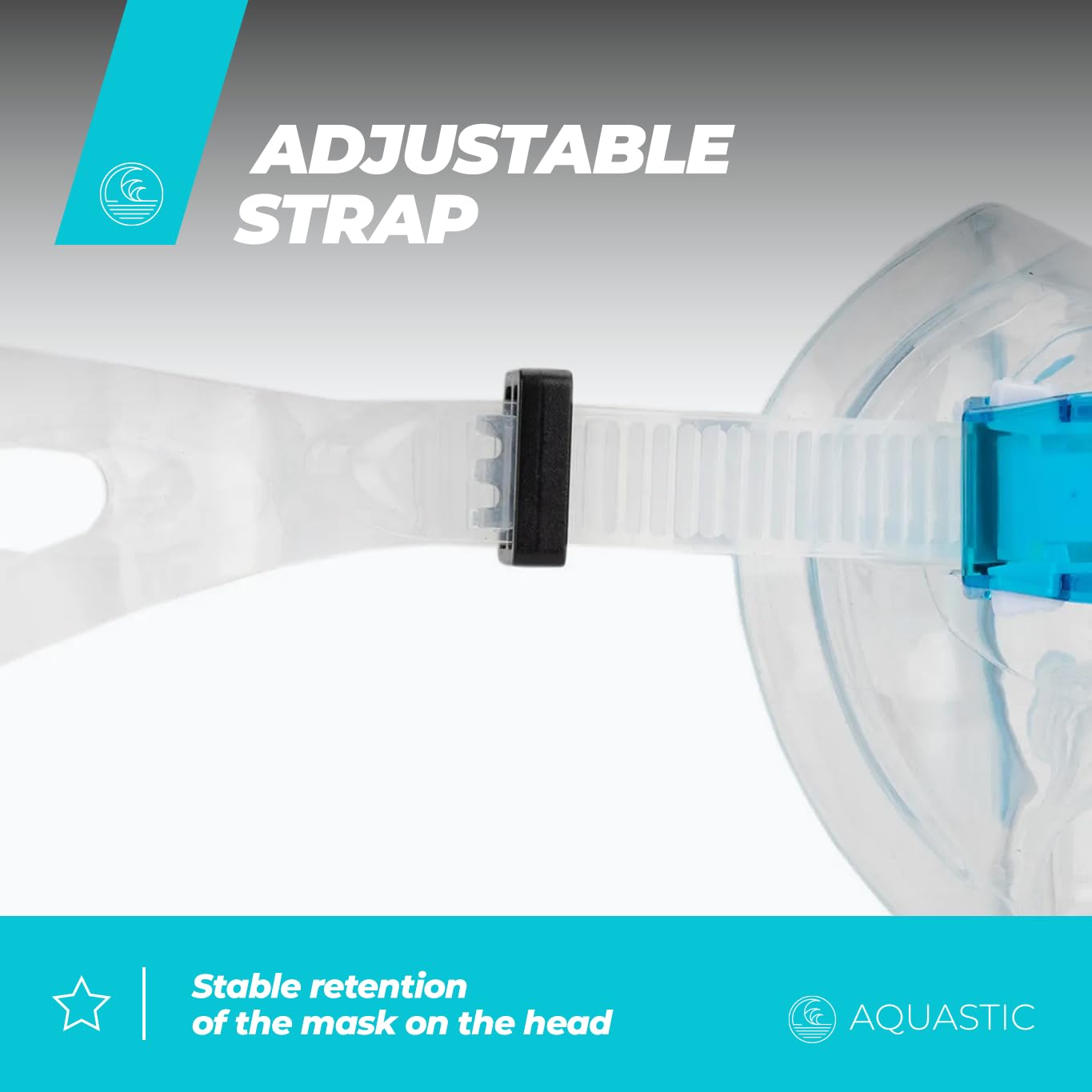 AQUASTIC Juego de esnórquel para niños Shelly 3 en 1, 33/38, máscara de esnórquel y Aletas, Color Azul Oscuro, máscara Ajustable, Boquilla hipoalergénica para mar y Vacaciones, Comodidad Impermeable