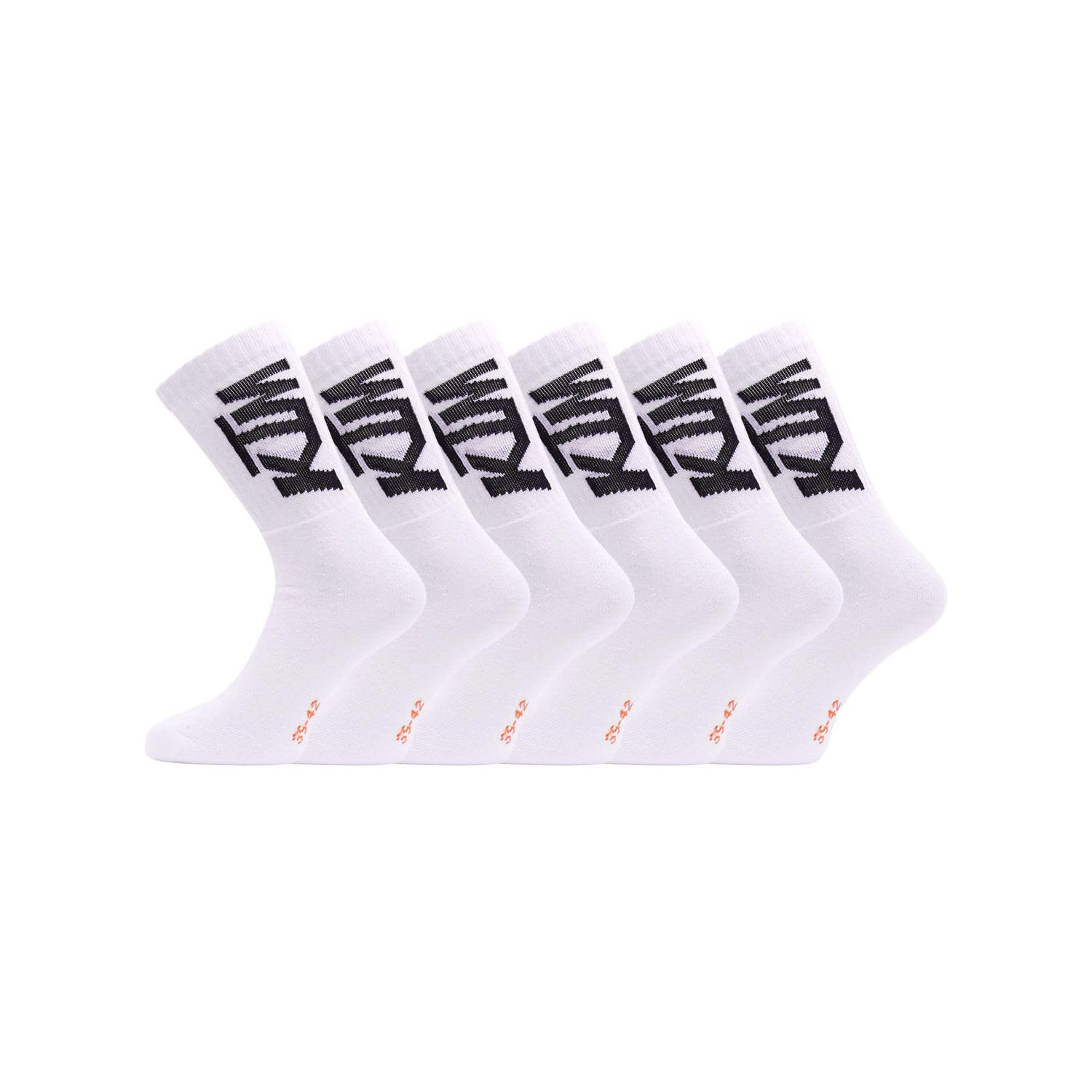 KTM Men's Socks – Pack of 6 – Men's High Socks, white, 43-46