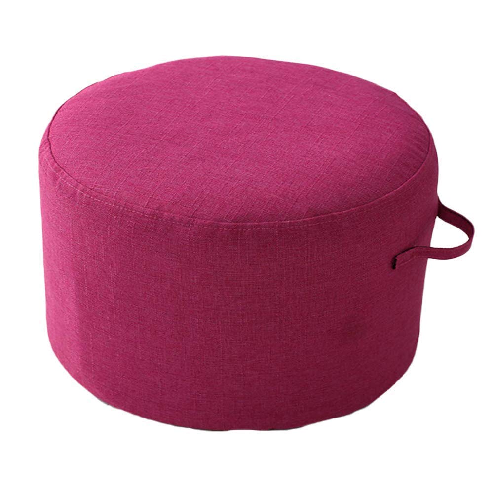 Pouf rond repose-pieds 40x40x25cm avec rembourrage EPE confortable pour canapé