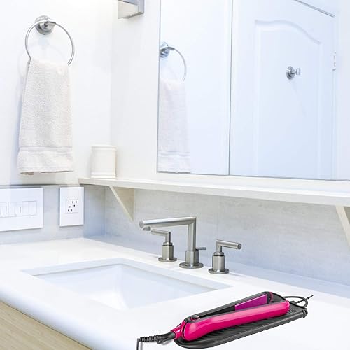 Miniatura 6 de ZAXOP Funda de silicona resistente al calor para plancha plana, rizador, herramientas de pelo caliente (negro)