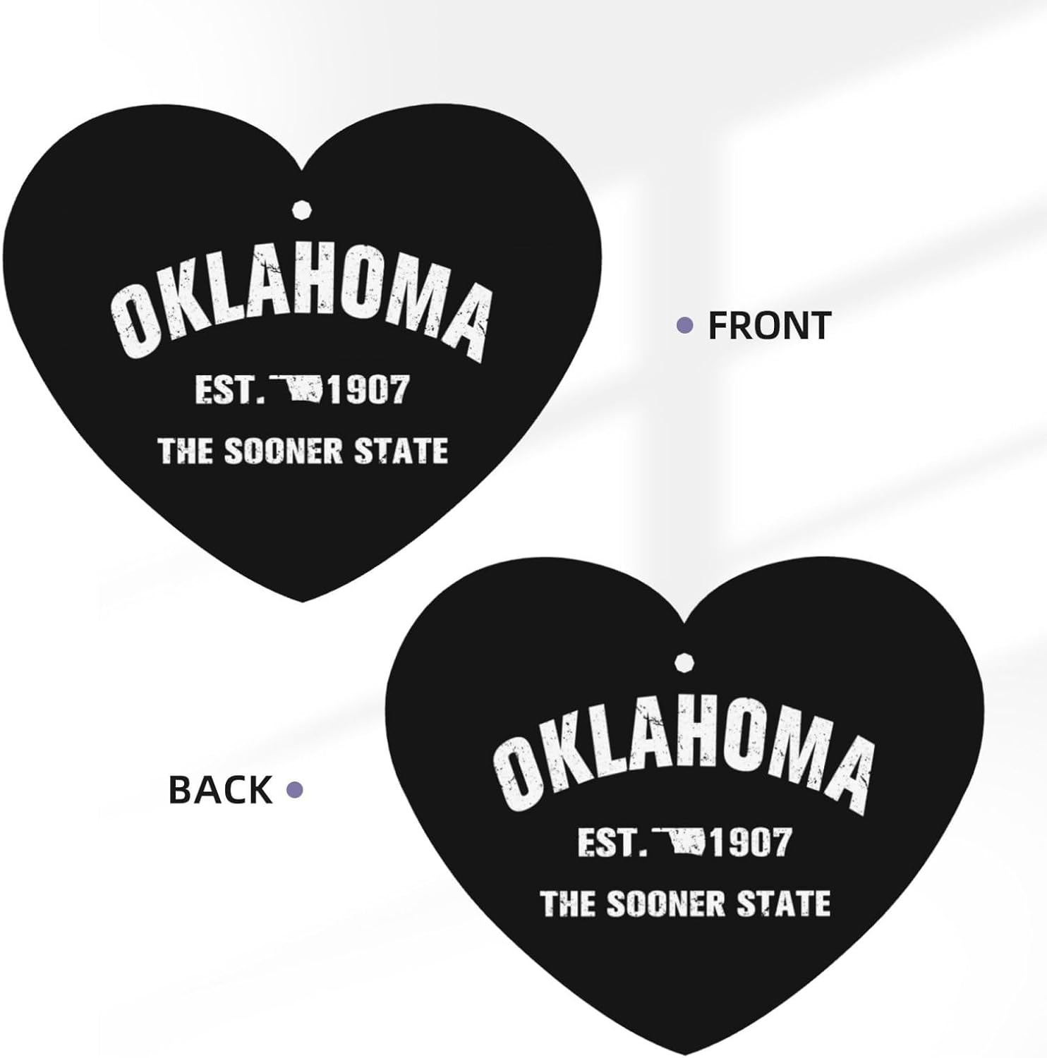 100 PCS Oklahoma Day Vintage Oklahoman OK Car Air Fresheners Cards Set, Multi-Pack Scented Cards, Long-Lasting Auto Fragrance Cards for Vehicle, Home & Office Heart Shape