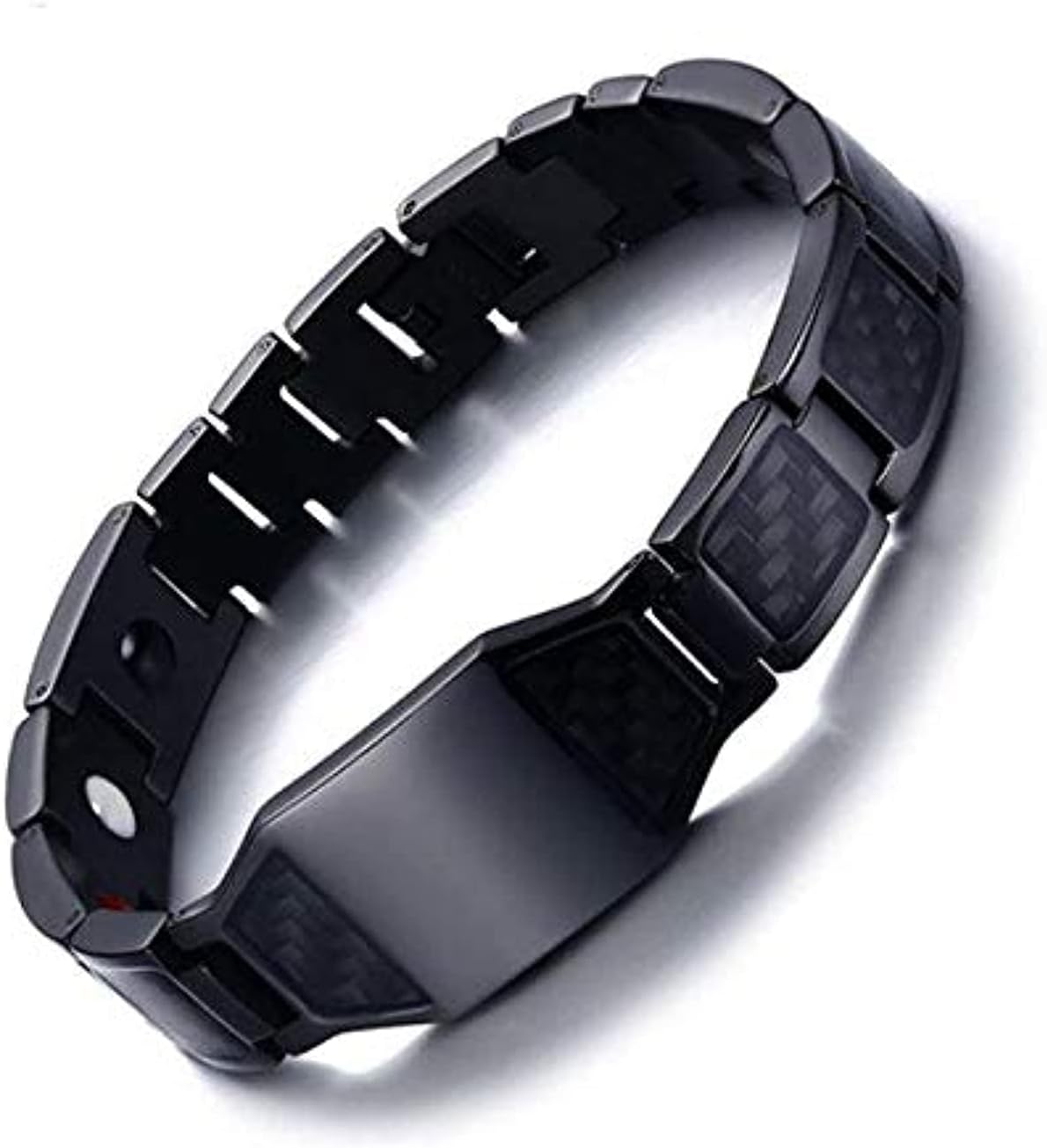 Carbon medical energy bracelet with magnet and germanium stone to eliminate body electrical charges and balance for both sexes