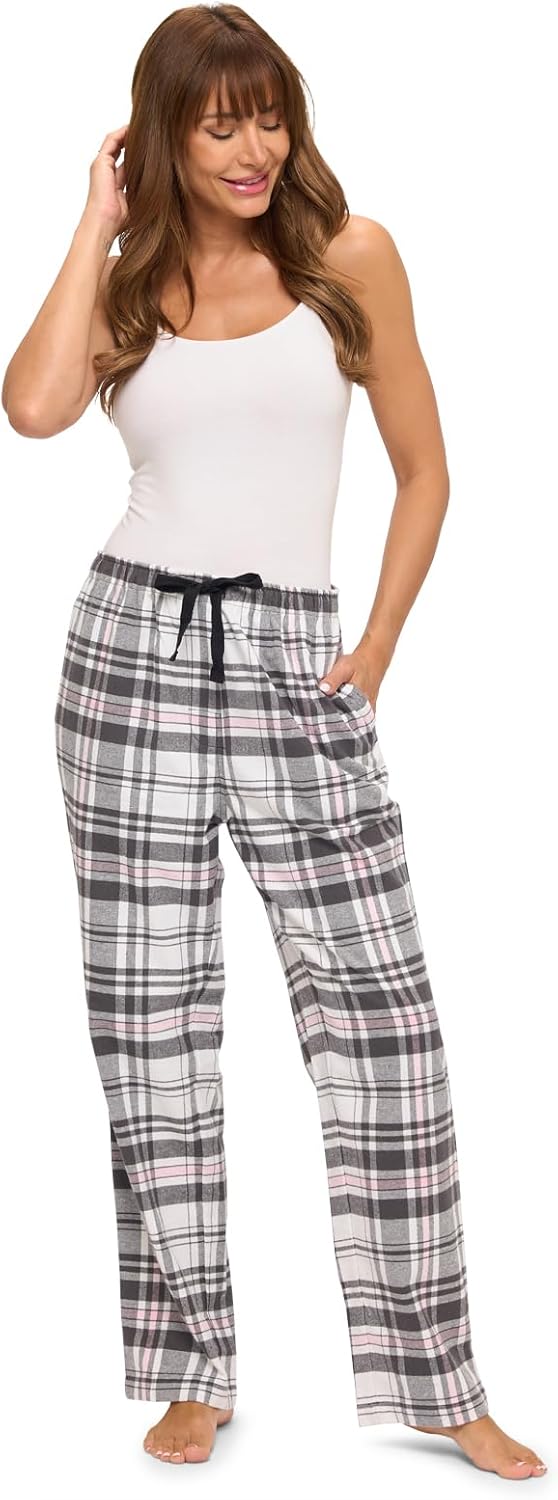 Ashford & Brooks Women's Super Soft Flannel Plaid Pajama Sleep Pants - Image 2