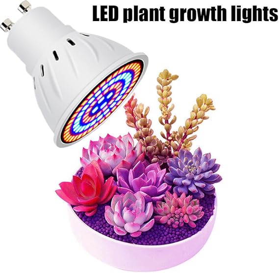 Grow Light Bulb 60 LEDs GU10 Plant Growth Full Spectrum Plant Horticultural Lamp 220V Indoor for Indoor Plants Succulents Garden|Growth Light