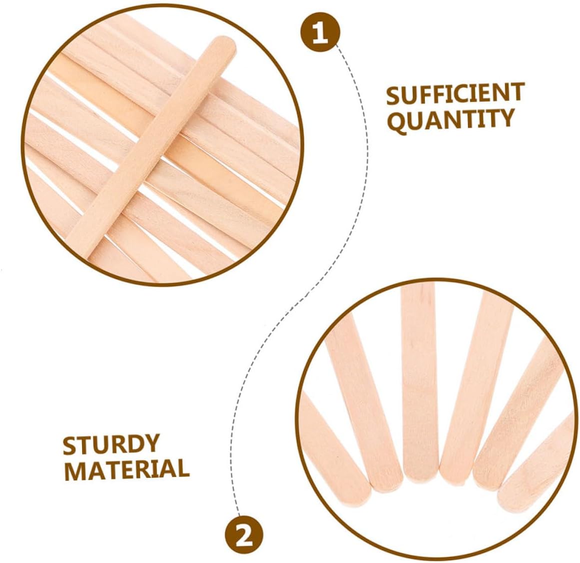 500pcs Individually Wrapped Wooden Stir Sticks Disposable Coffee Mixer Stirrers Natural Material for Coffee Juice Cocktail Mixing and Hot Dog Use