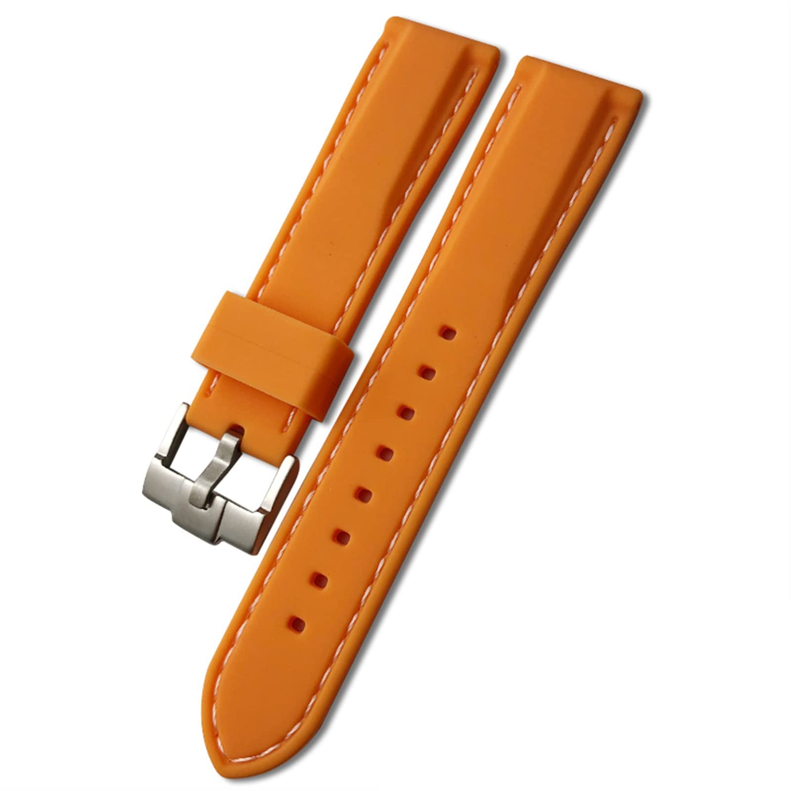 Caoutchouc silicone water watch band 22mm orange pour vos activités nautiques