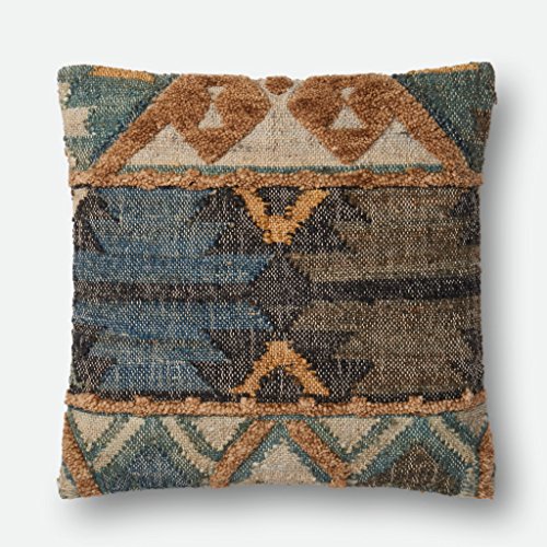 Loloi P0555 Jute, Wool & Cotton Pillow Cover, Multi #TOP19