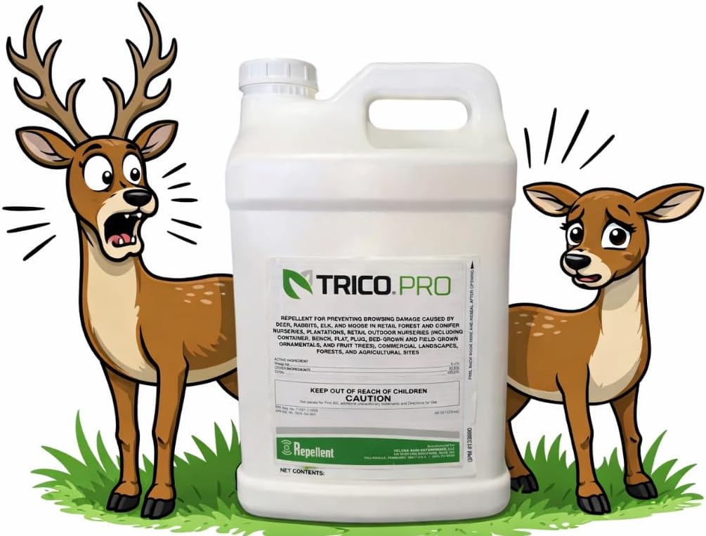 Trico Pro Deer Repellent | 1- Gallon | Lasts Up to 6 Months | Natural | Concentrated |Ready to Use | Weather Resistant Formula