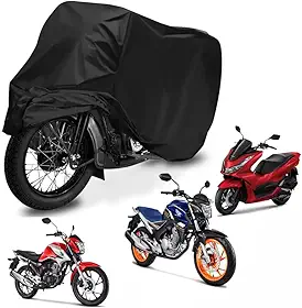 Capa de Cobrir Moto em Couro Impermeável Proteção Sol Chuva UV Com Forro Anti Riscos (FAZER 250)