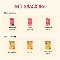 Vista 8 de Donutful Mini Donas Bañadas con Chispas Rosas Horneadas No Fritas, Menos Azúcar, Nada Artificial, Sin OGM, Paquetes de Aperitivos Envueltos