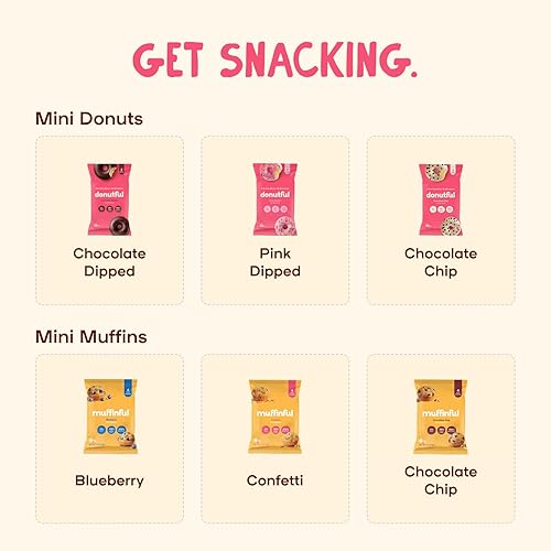 Miniatura 8 de Donutful Rosquillas Mini de Arce  Horneadas No Fritas, Menos Azúcar, Nada Artificial, No Transgénico, Paquetes de Bocadillo Envueltos