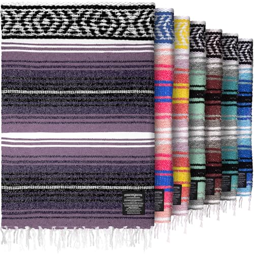 Hydration Nation Authentic Large Handwoven Mexican Blanket - Soft Yoga-
