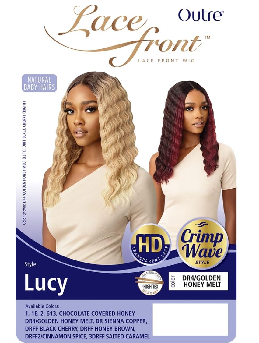 Outre Lace Front Natural Baby Hairs HD Transparent Lace Crimp Wave Style LUCY (1B), 1B Off Black - Image 2
