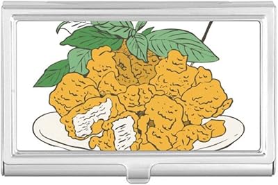 Snake Food Fried Chicken Pieces Business Card Holder Case Pocket Box Wallet
