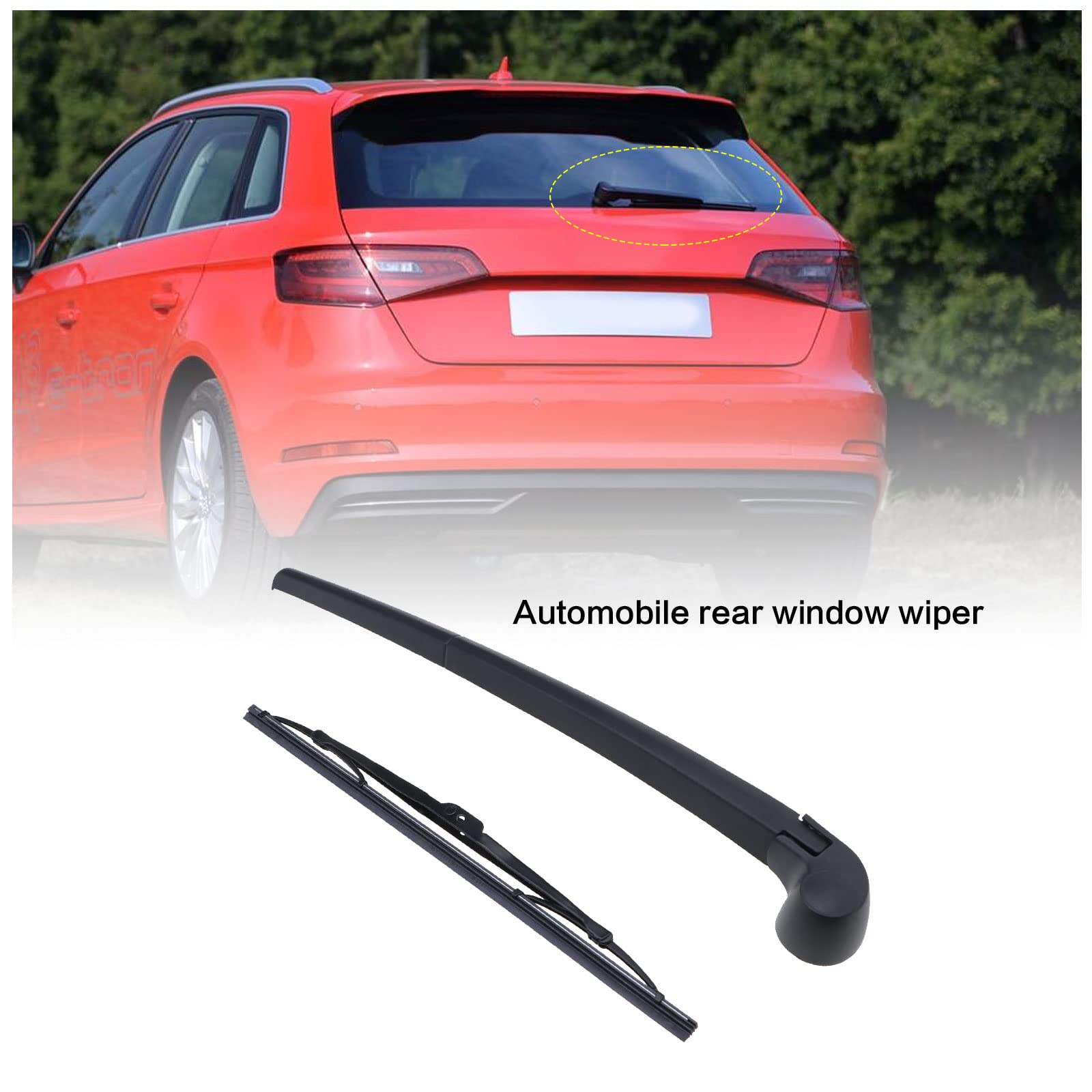 Bras Essuie-Glace Arrière Audi A3 8P 2003-2013 - Lame 34cm - Compatible Pare-Brise Arrière