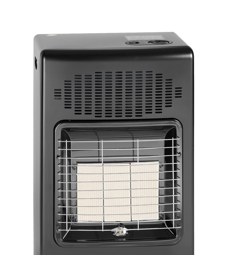 Stufa A Gas GPL Nera Bartolini Helios 3 Mattoni Infrarossi 4.2 KW