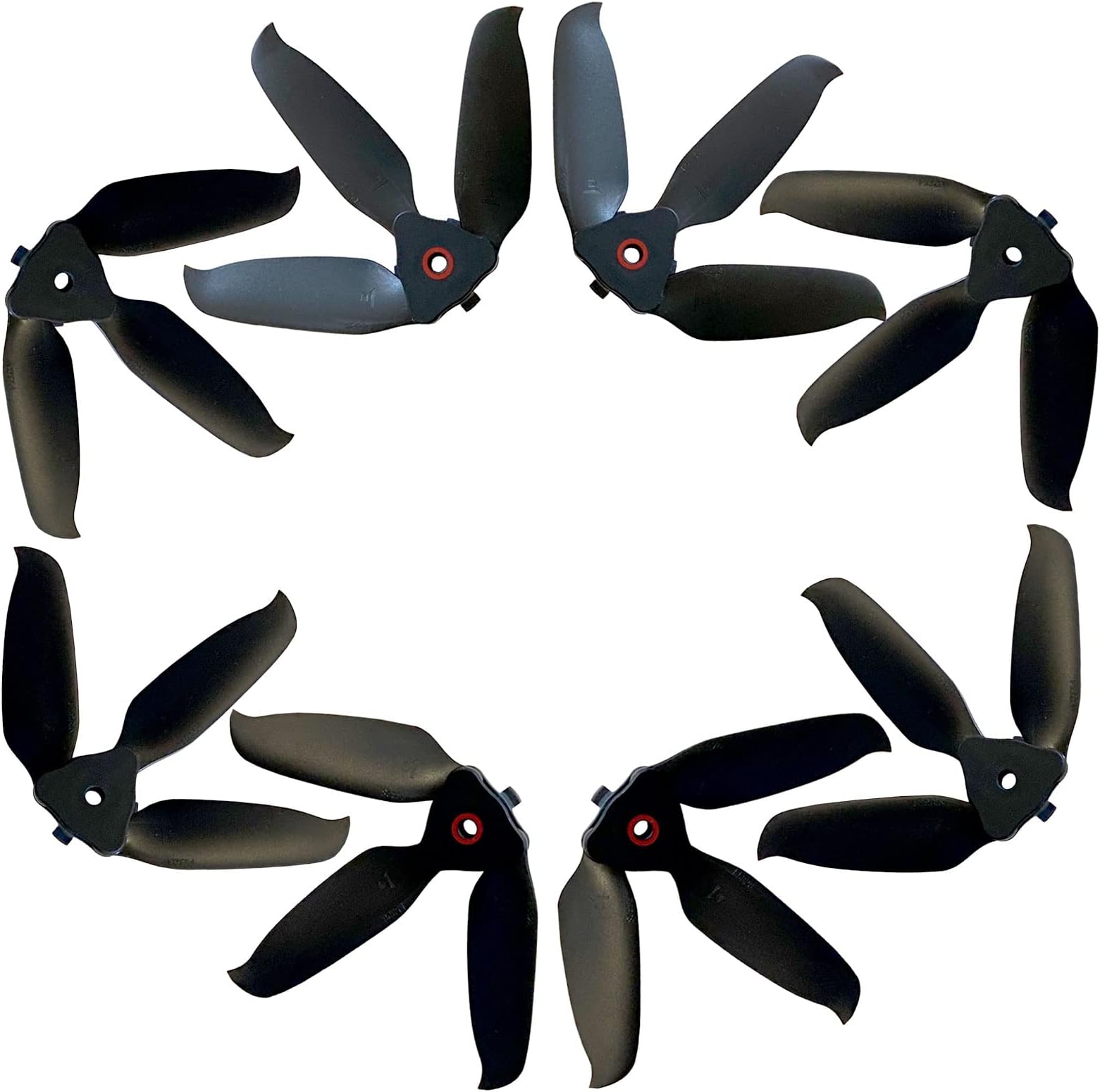 DJI FPV Drone 5328 Folding Propellers 3-Blades Props Low Noise Quick-Release Upgrade Replacement Accessories (8pcs - 4CW 4CCW, Black)