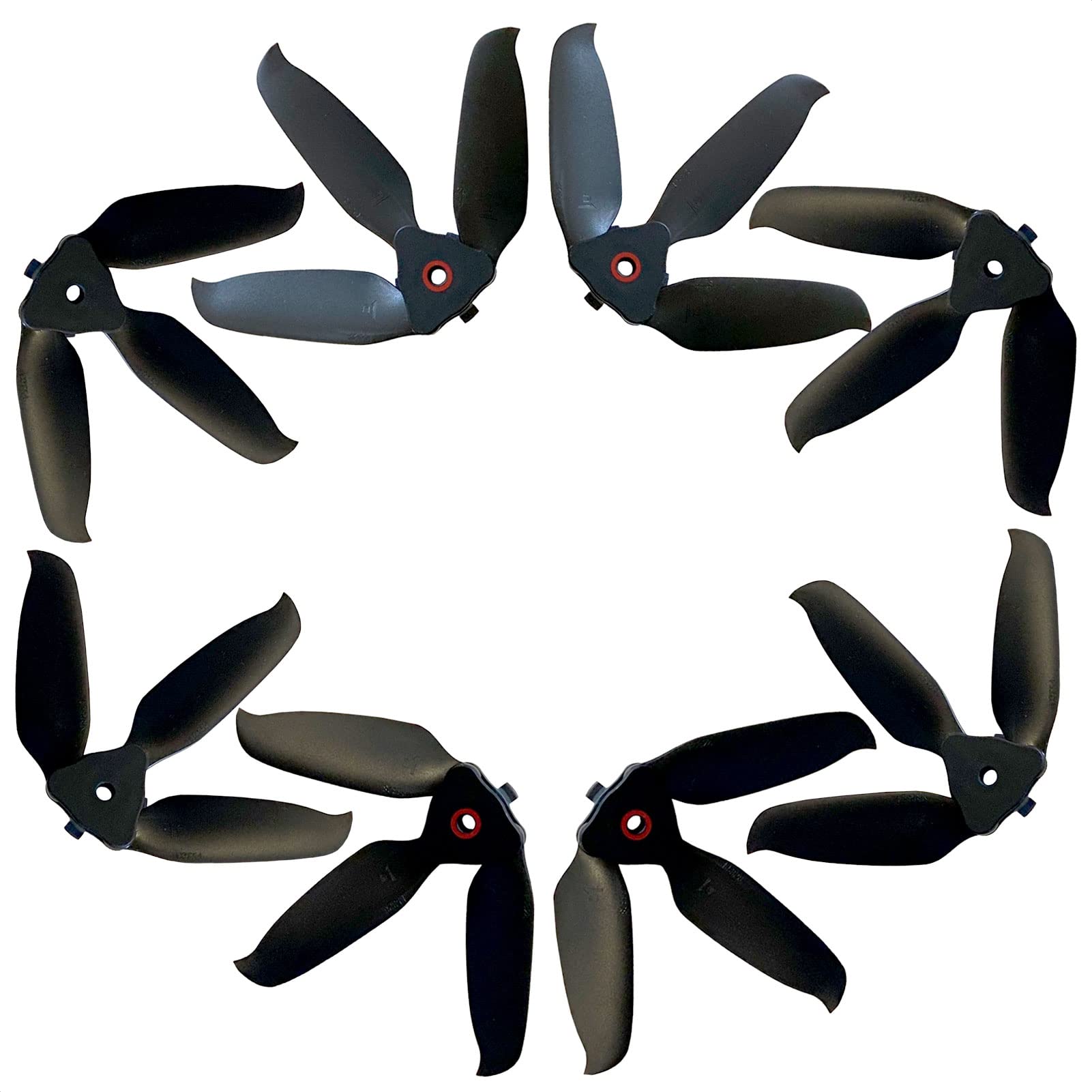 DJI FPV Drone 5328 Folding Propellers 3-Blades Props Low Noise Quick-Release Upgrade Replacement Accessories (8pcs - 4CW 4CCW, Black)