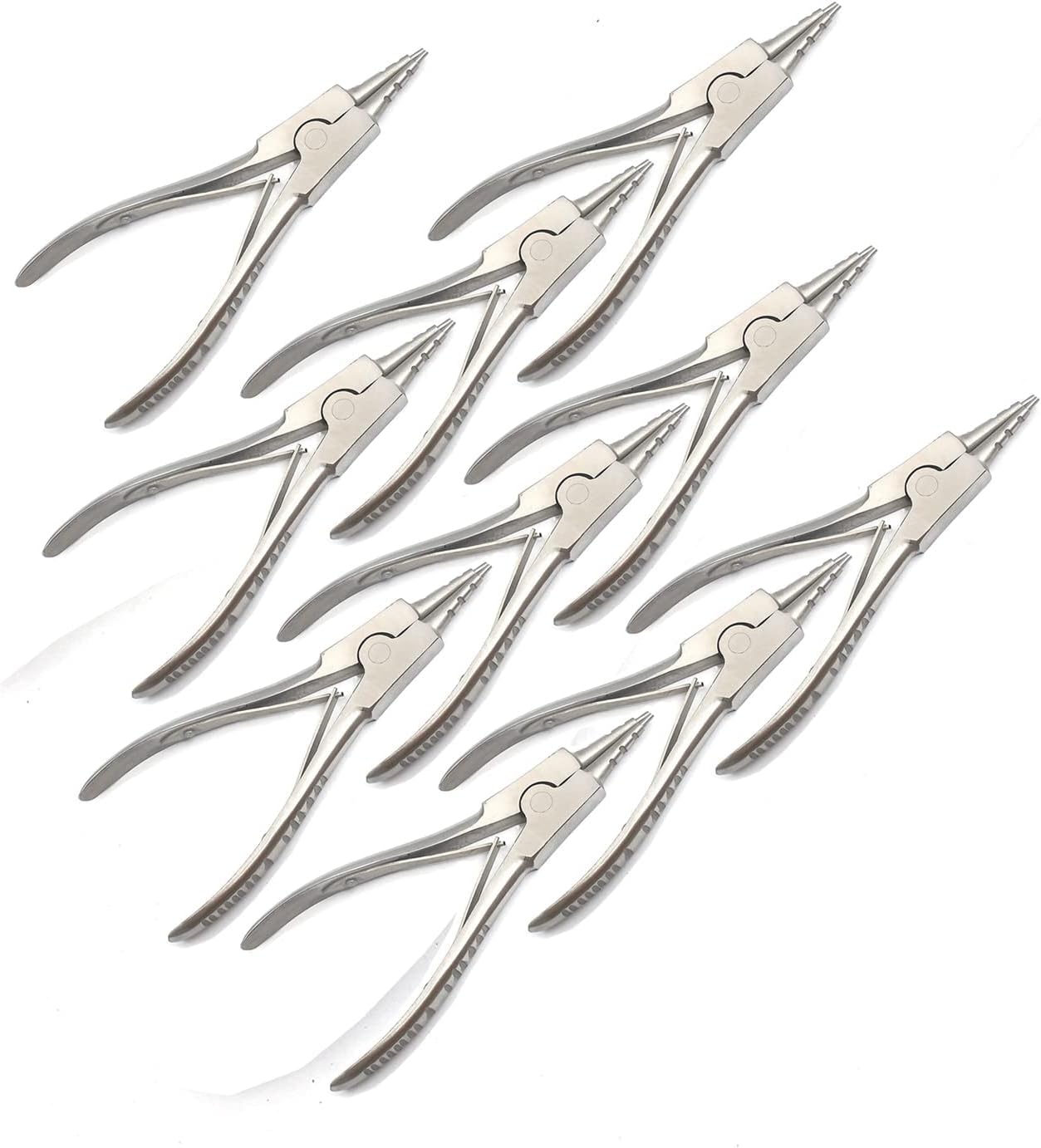 10 PCS LONG ROUND NOSE PLIERS 5.8" JEWELLERY MAKING FISHING STAINLESS STEEL INSTRUMENTS by G.S ONLINE STORE