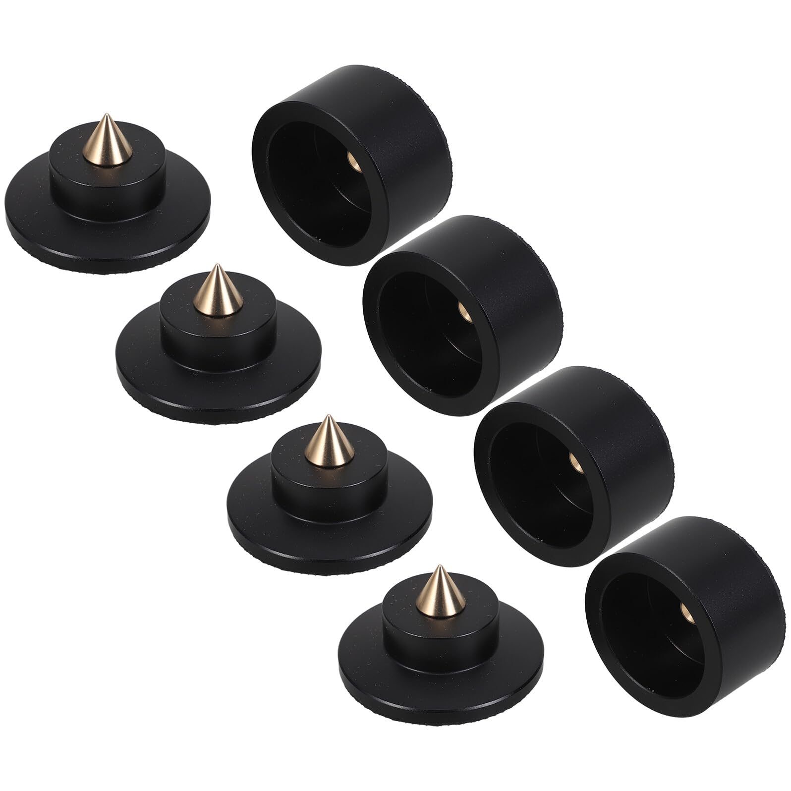 Angoily 4pezzi Cuscinetti Isolanti per Altoparlanti Punte in Metallo per Piedini di Supporto Antivibranti per Sistemi Audio Domestici Giradischi e Lettori CD