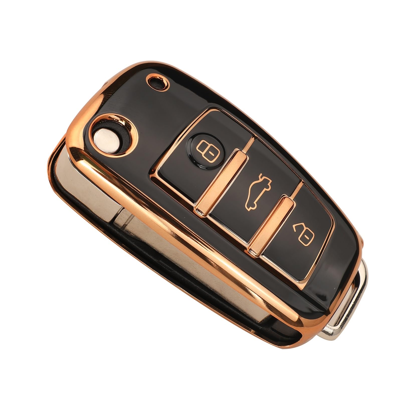 Coque de clé Audi en TPU antichoc étui 3 boutons ajustement parfait - 4