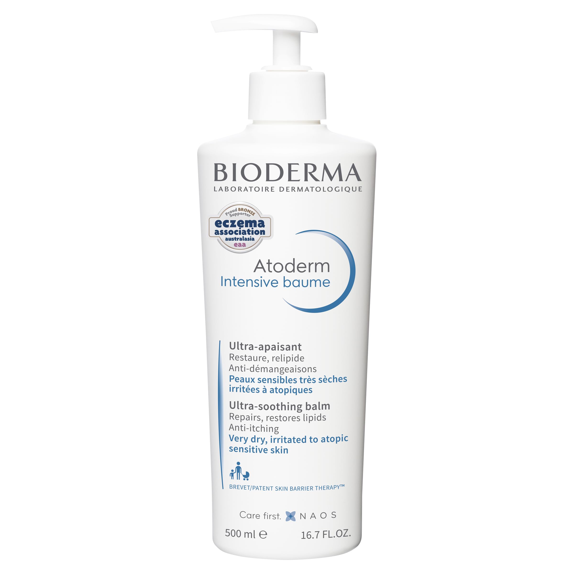 BiodermaAtoderm Intensive Balm, Hydrating Balm for Dry to Atopic Sensitive Skin, Face & Body Moisturizer with Ultra Soothing Anti-Itching Formula, Fragrance-Free, Non-Greasy & Non-Sticky for Family