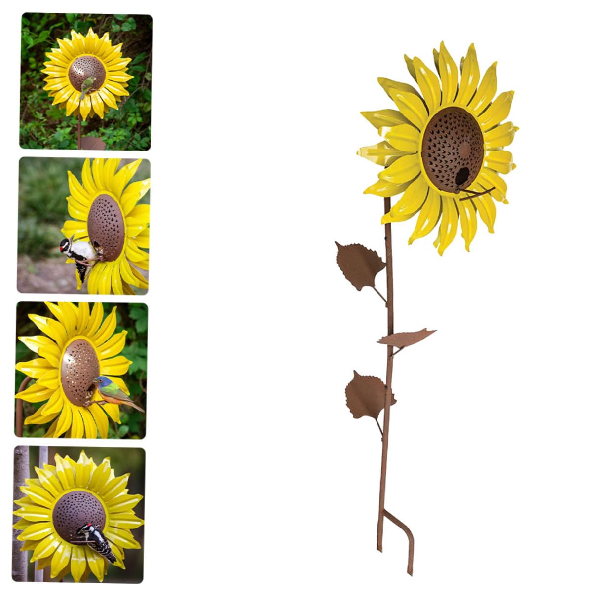 Yardwe 2 Stück Vogelfütterungswerkzeug Vogelhäuschen für Den Außenbereich Gartendekoration Sonnenblumen-Design und Stilvoll für Kanarienvögel Papageien Lerchen