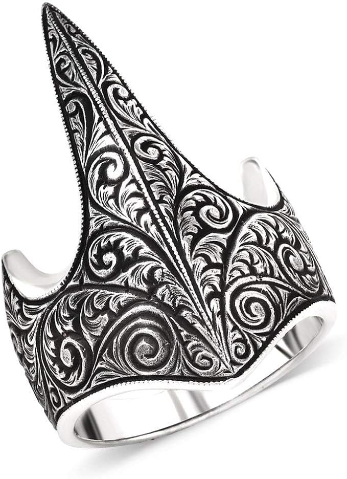 925 Sterling Silver Resurrection Ertugrul (Dirilis Ertugrul) Master's Work Archer Thumb Men's Ring