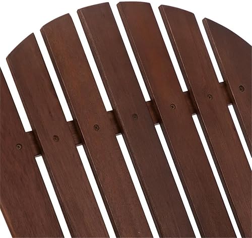 Miniatura 7 de Silla Adirondack de madera de eucalipto al aire libre de 34" W en marrón oscuro