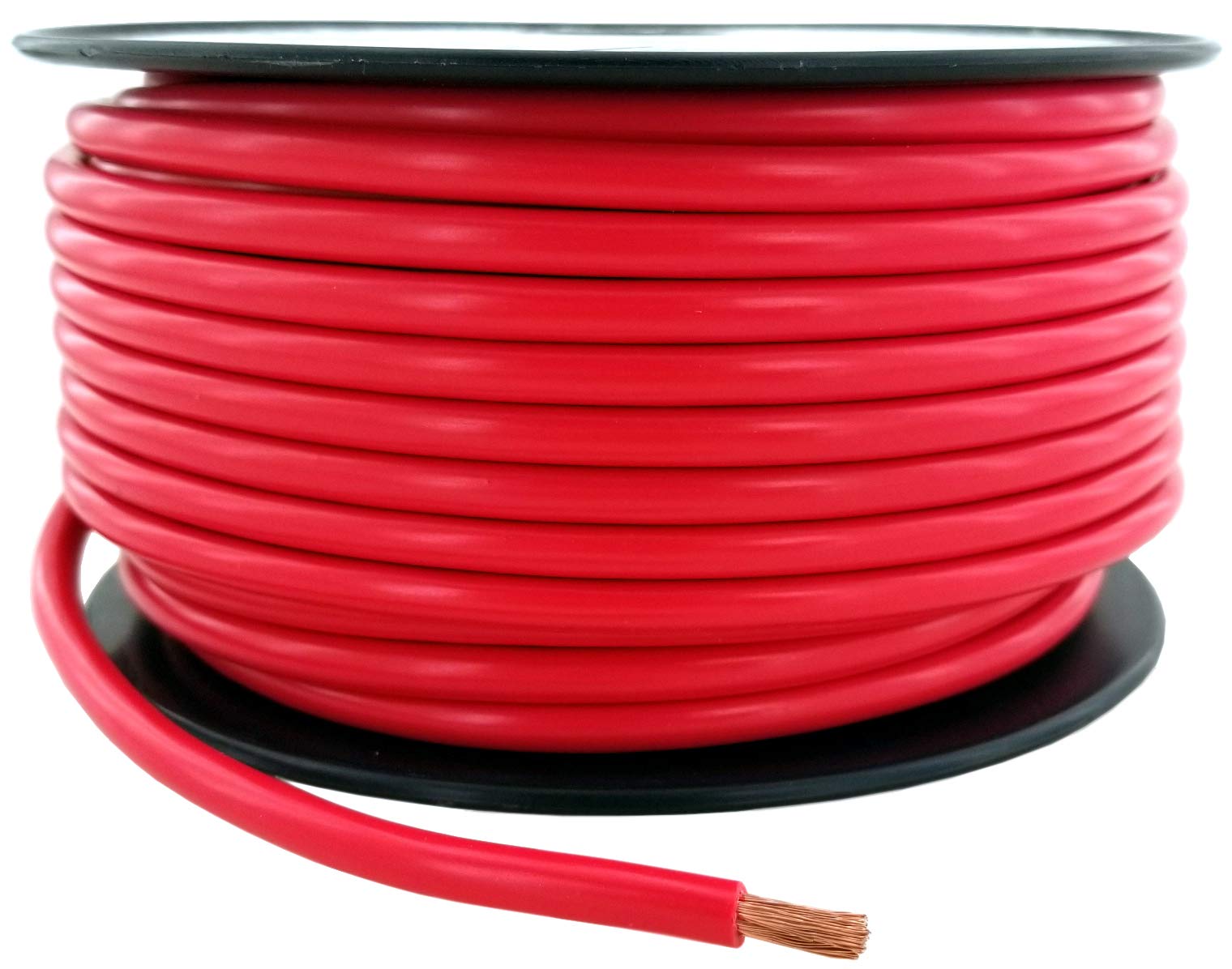 GS Power 8 AWG (American Wire Gauge) Copper Clad Aluminum Primary Cable. for Car Audio Speaker Amplifier Remote Battery 12V Automotive Wiring | 100 Feet Red (Also in Black & Red/Black Bonded)