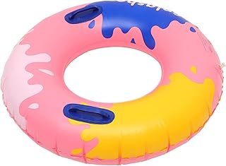 SUPVOX Flotador con asa Inflable la Piscina Flotante Tubos Nadar Agua Diver Hinchable Tubo de Anillo de natación Anillos de natación de polivinilo Rosa