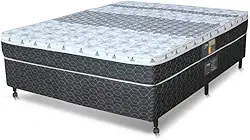 Cama Box + Colchão Castor Casal Molas Bonnel Class One Face 138x188x65cm