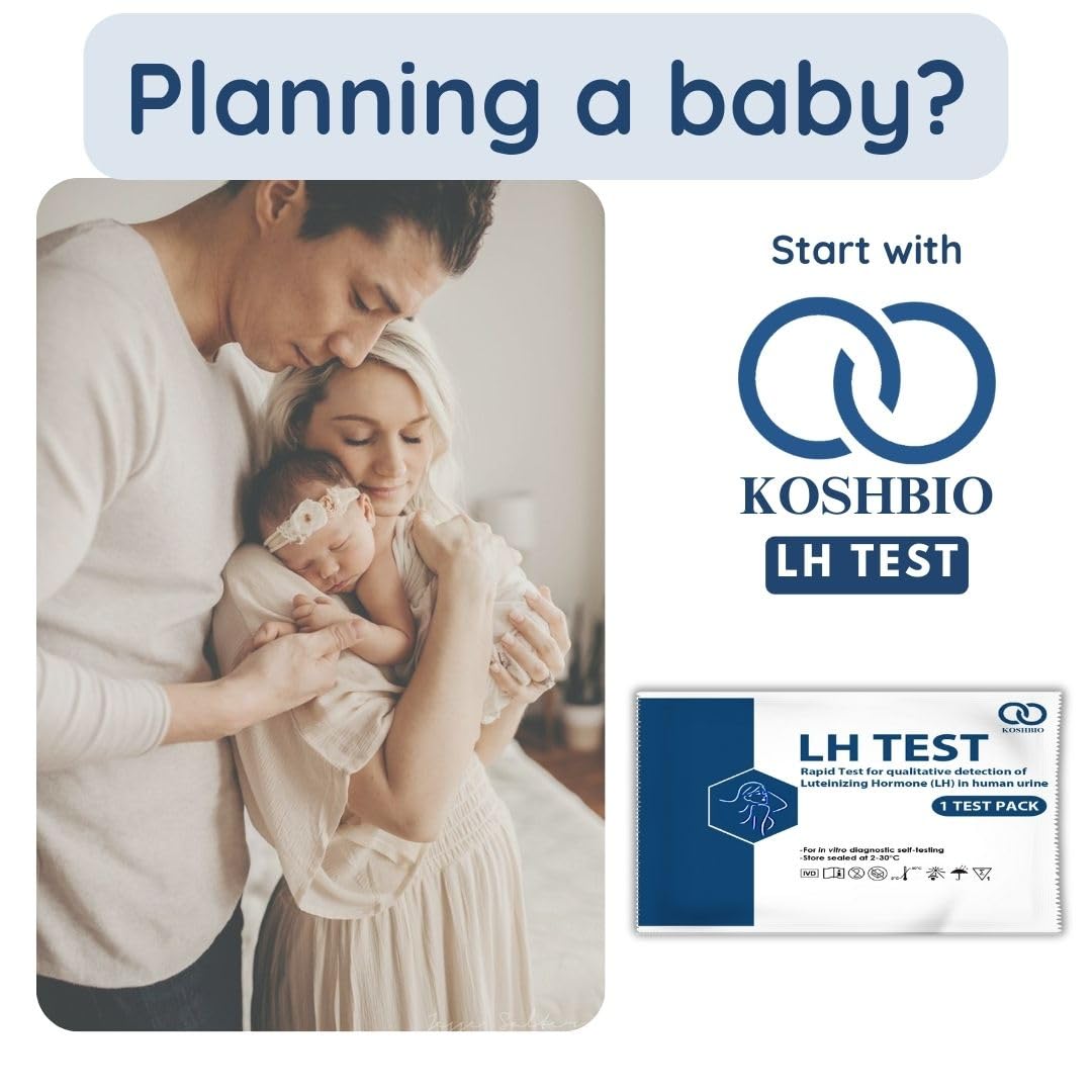Koshbio Ovulation Test Kit LH Rapidtest for women to check fertile days (PACK OF 5)
