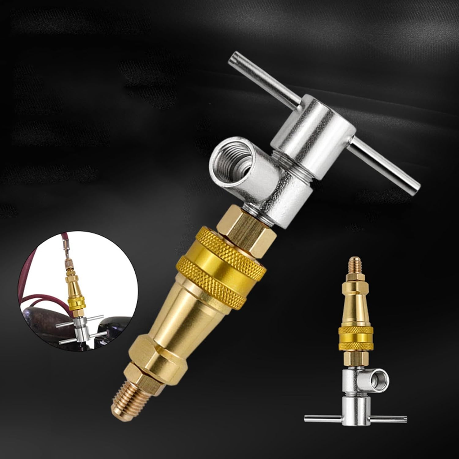 Fridge Refrigerants Refill Adapter Quick Coupling Refrigerator Quick Connector for Pipeline Dredging Tool Fridge Refrigerants Refill Adapter
