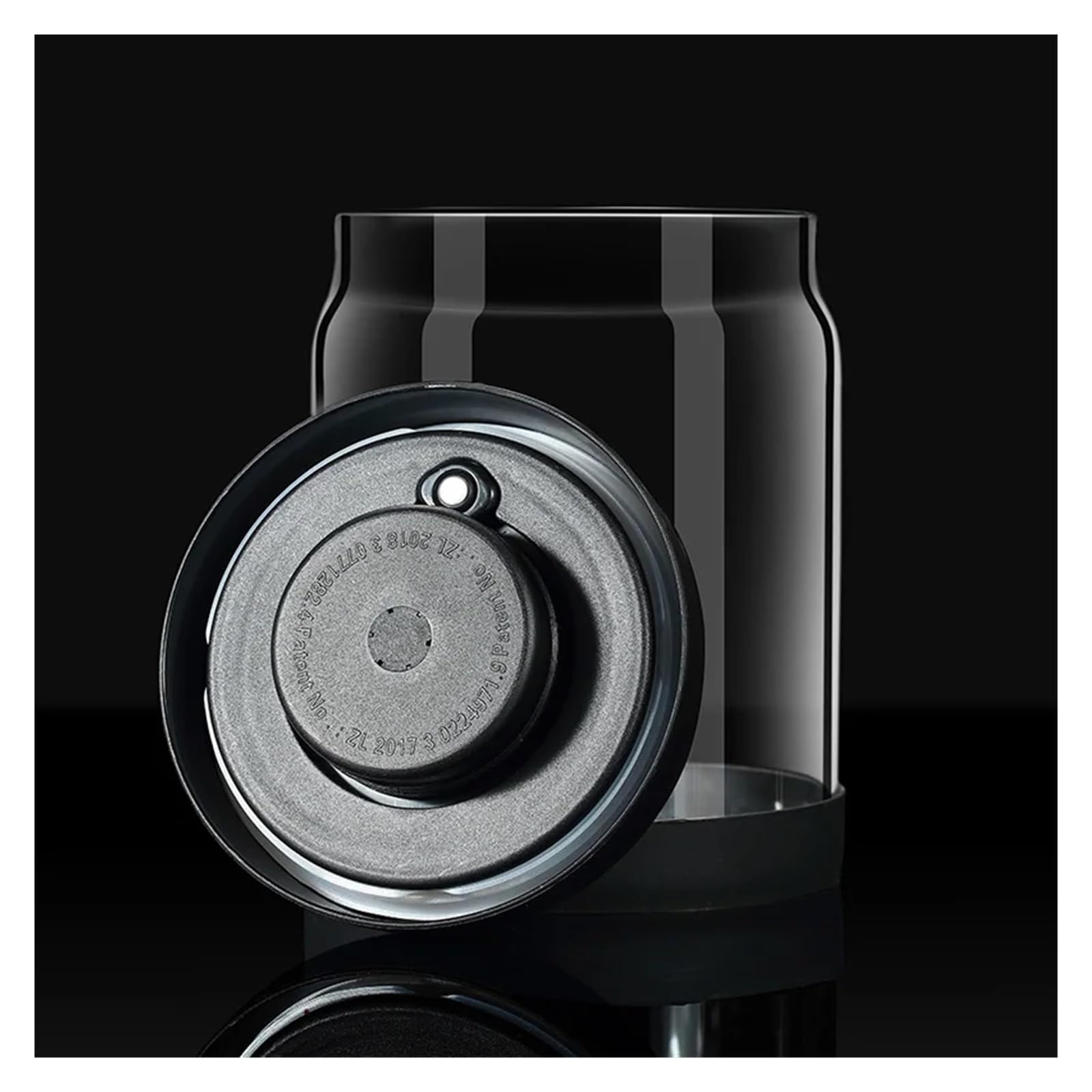 Transparente Glas Lebensmittel Lagerung Gläser Vakuum Versiegelt Tank Luft Extraktion Luftdichten Behälter Kaffee Bohnen Haushalt für Kaffeebohnen, Zucker(500ML)