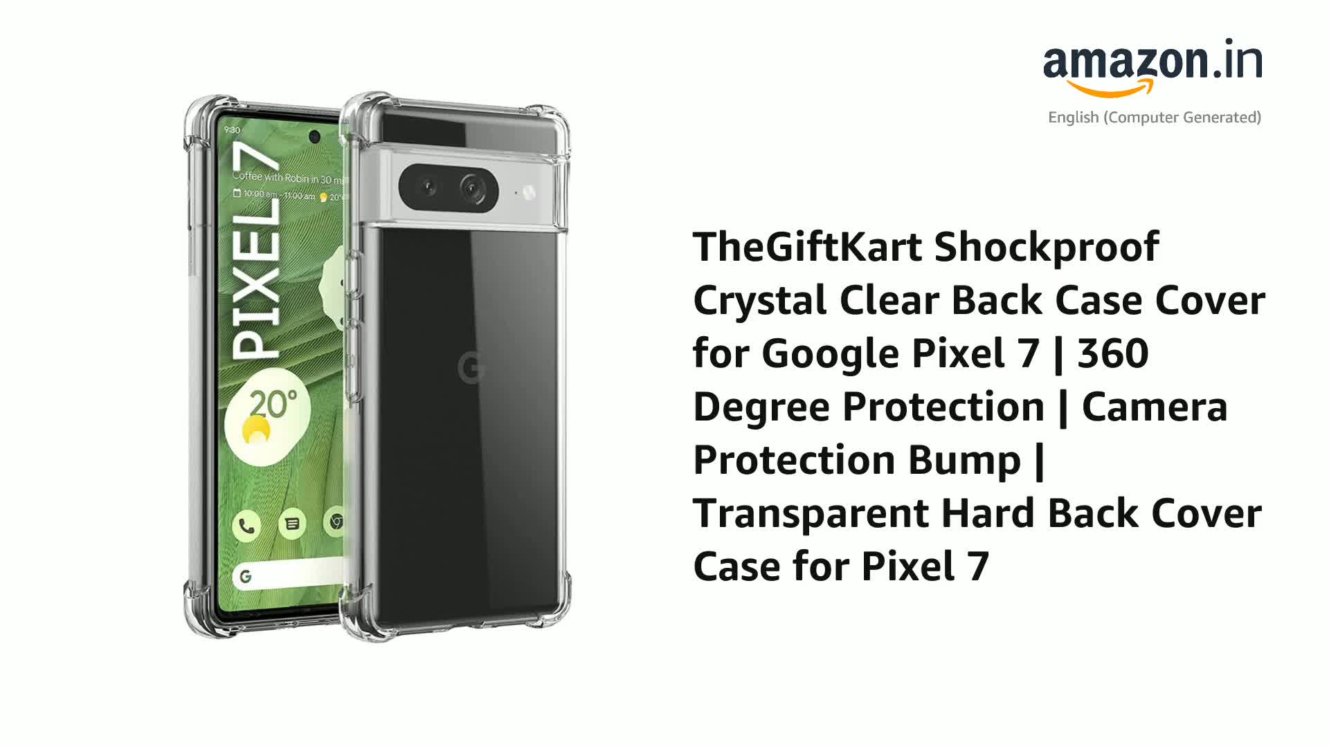 DESSEN Cover Silicone Per Google Pixel 7 - Trasparente Con Motivi Carini - Ultra Sottile TPU Anti Shock
