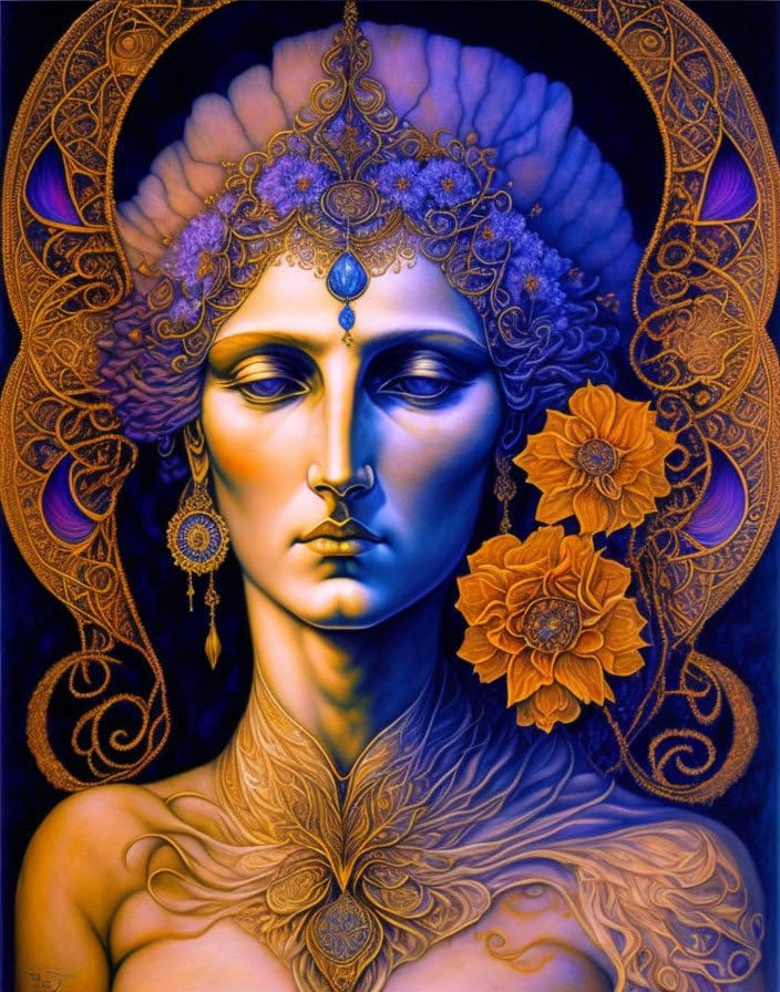 Poster sur toile déesse gardienne SERENDIPITP sans cadre 58x90 cm