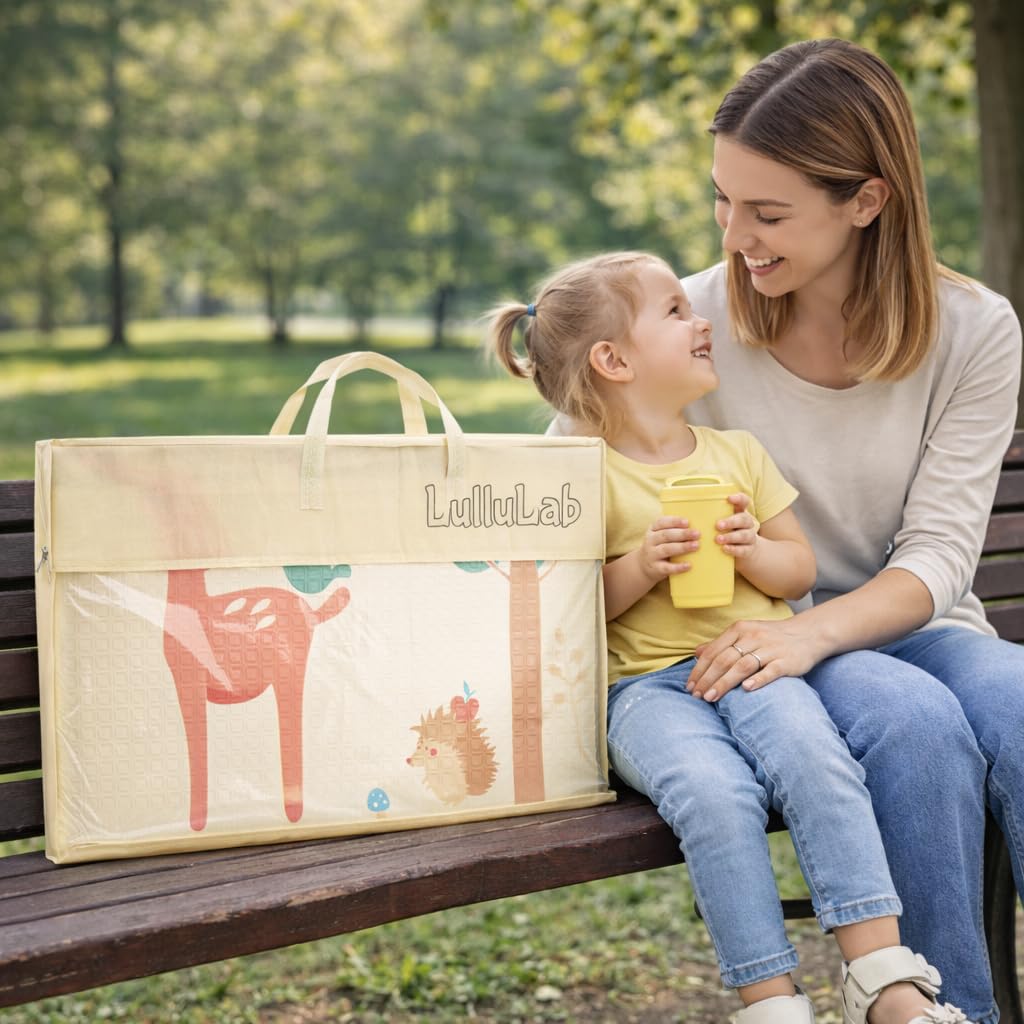 Tappeto Gioco Montessori Pieghevole Impermeabile 180x150x1 cm Schiuma per Bambini