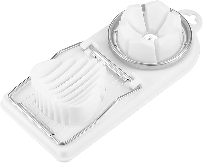 2in1 Egg Slicer Cutter, Multifunctional Stainless Steel Boiled Egg