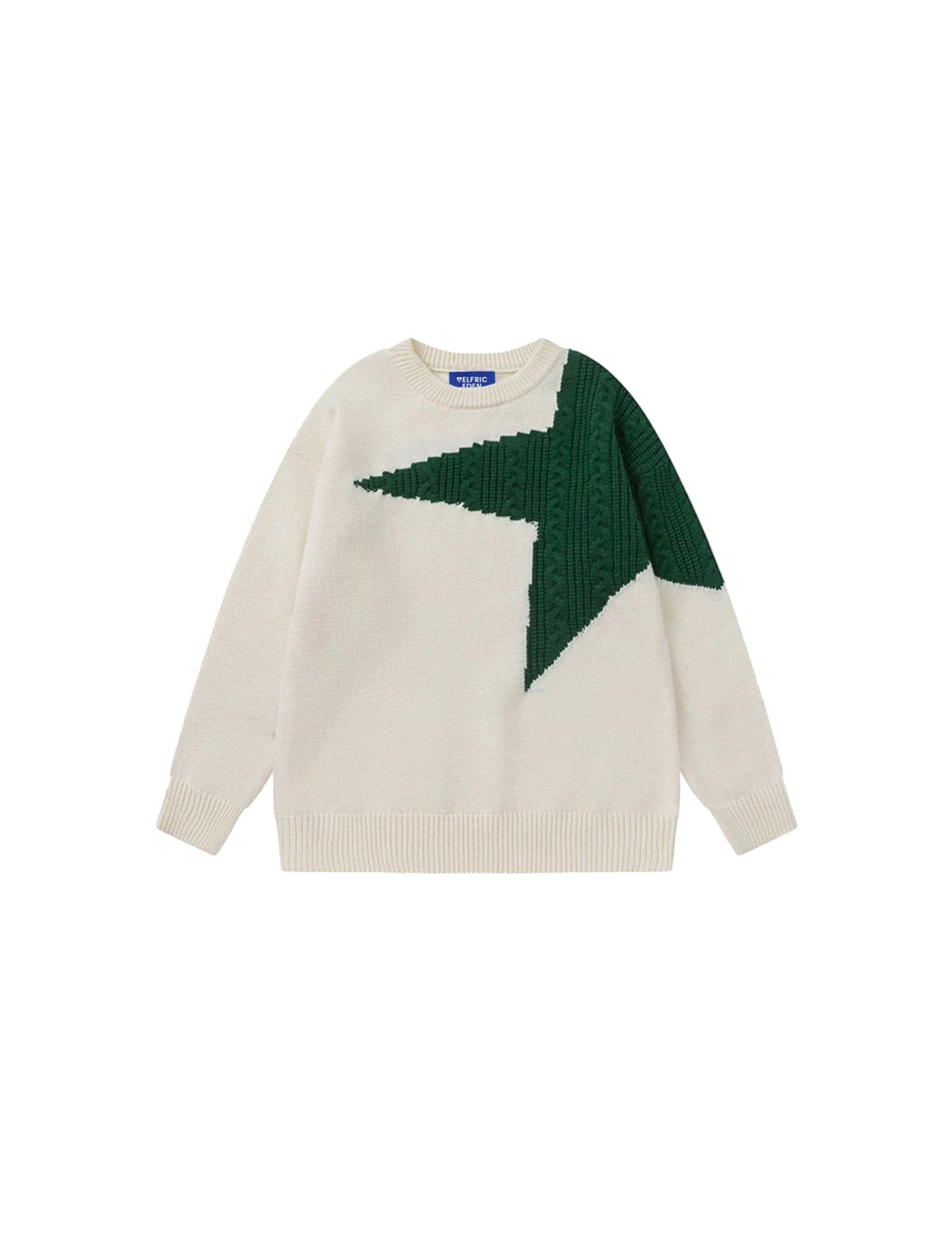Aelfric Eden Womens Oversized Star Pullover Sweaters Vintage Crewneck Long Sleeve Knit Sweaters Trendy 2025 Fall Outfits