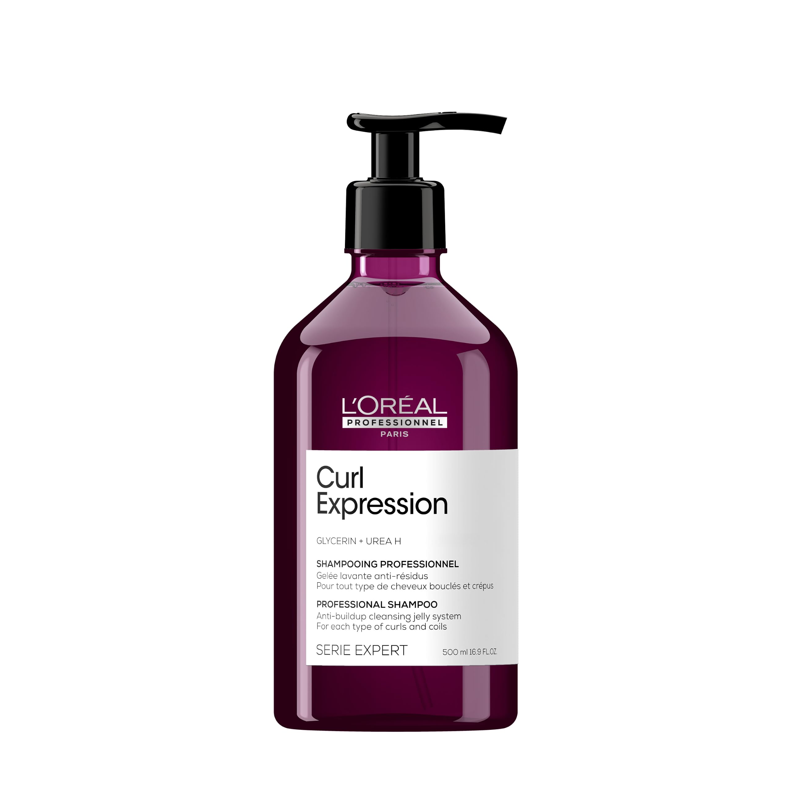 L'OREAL PROFESSIONNEL - Gelée Lavante Anti-Résidus Curl Expression - Shampoing Cheveux Bouclés & Frisés - Nettoie & Purifie - Hydratation & Légèreté - Glycérine Végétale & Urée - Sans Sulfate - 500 ml