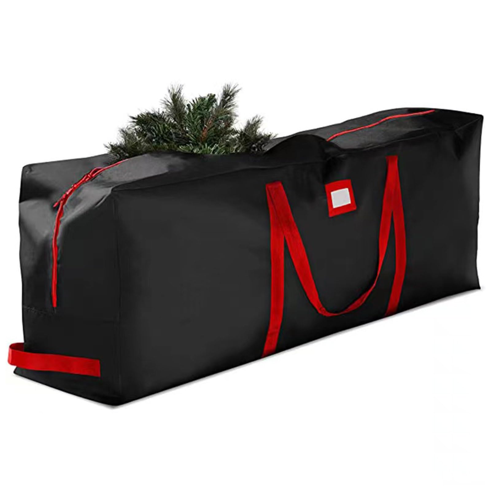Weihnachtsbaum Aufbewahrungstasche 600D Oxford-Gewebe Wasserfest Tannenbaum Tasche Mit Reißverschluss & Tragegriff (Schwarz,S)