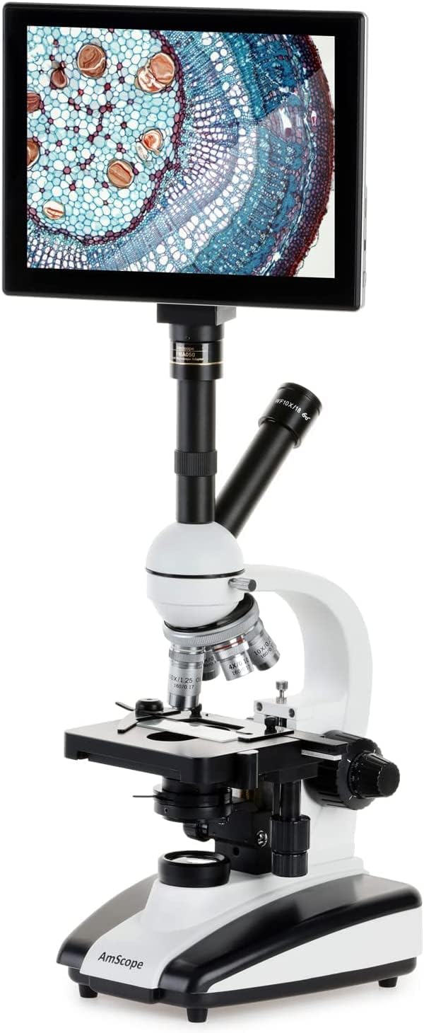 AmScope 40X2500X DualView Monocular LED Student