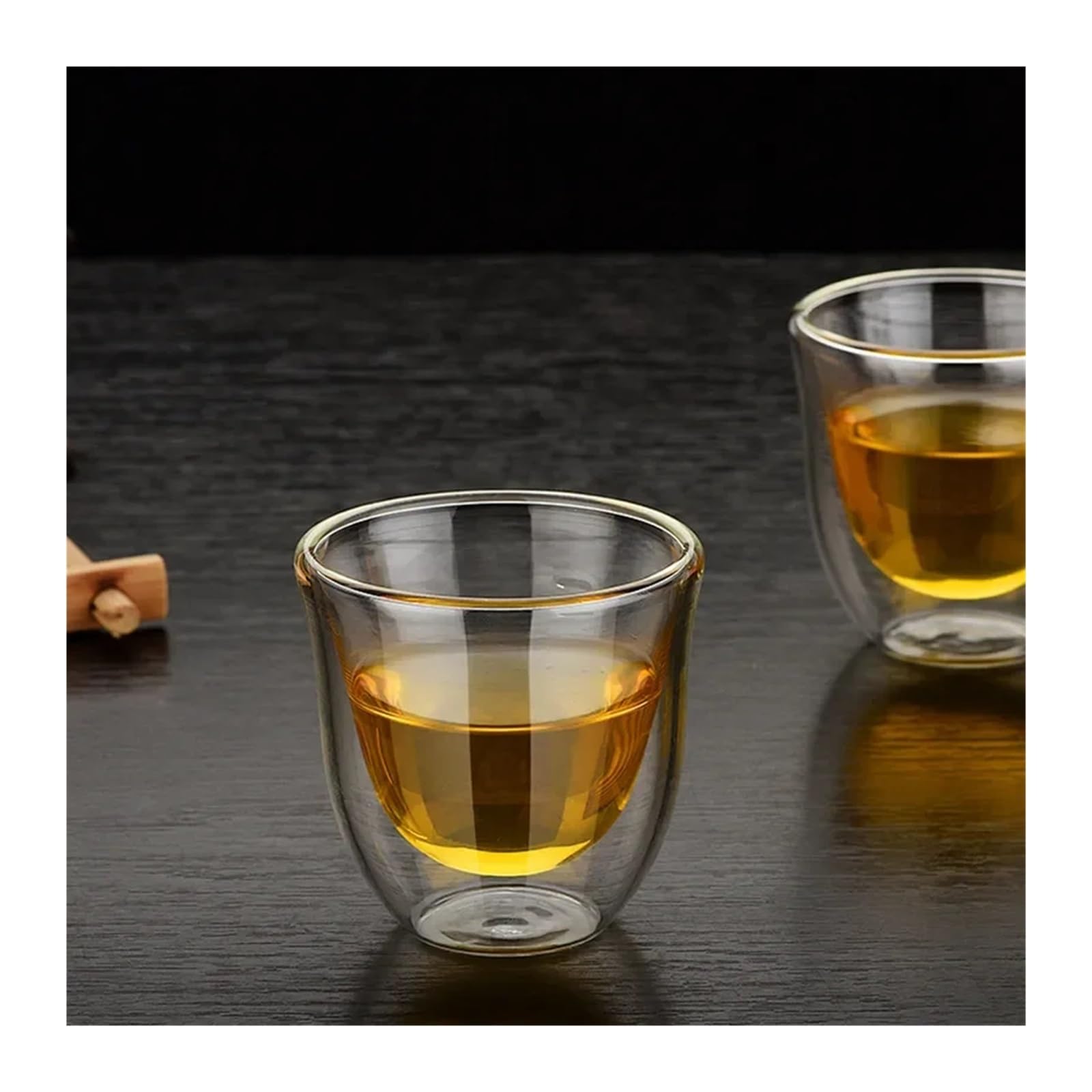 Przezroczysta i żaroodporna podwójna ścianka szklany kubek (300 ml, 4 szt. Cup)