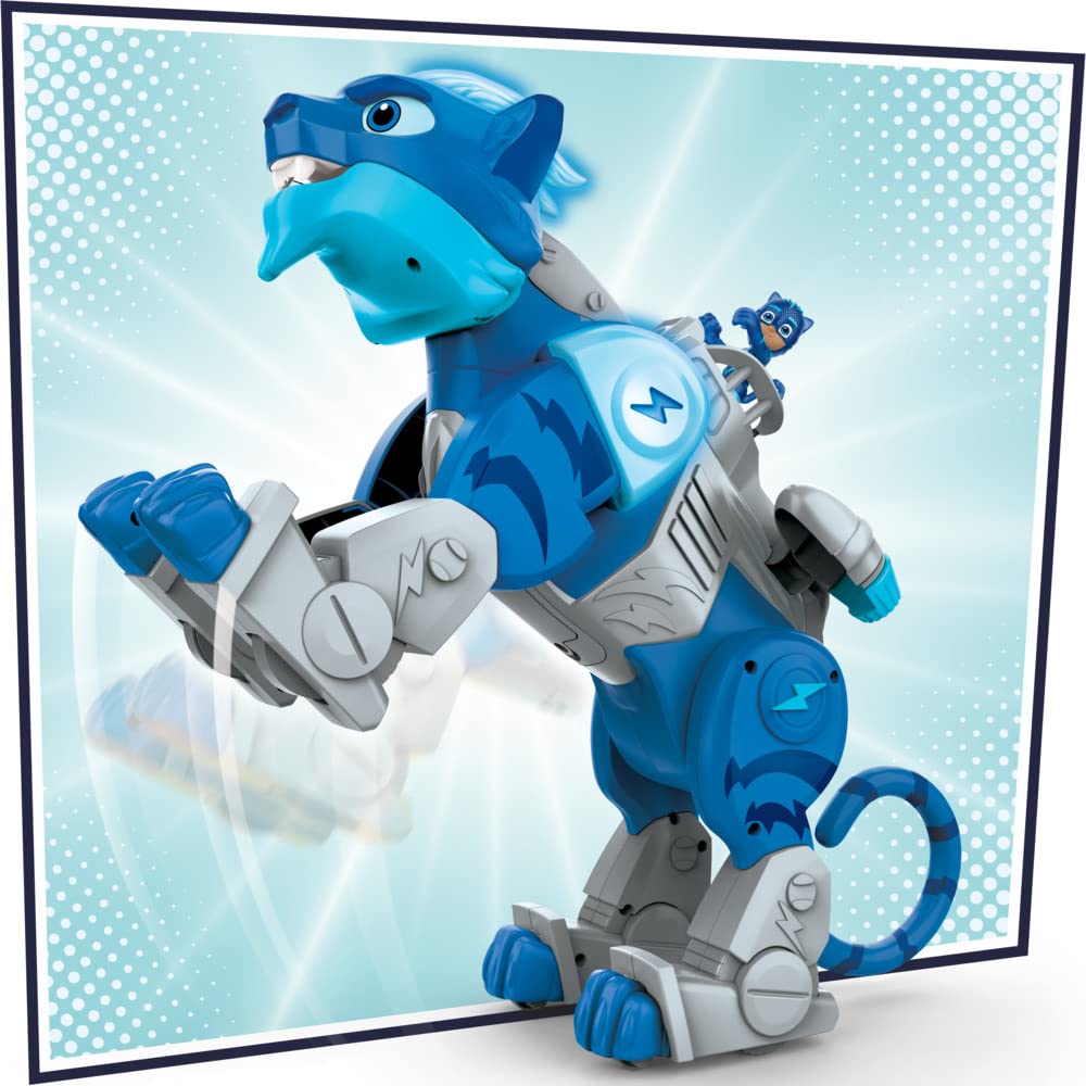 PJ Masks Animal Power Charge and Roar, Power Cat Kleinkindspielzeug, motorisiertes Spielzeug mit über 20 Lichtern und Geräuschen, ab 3 Jahren (French Version)